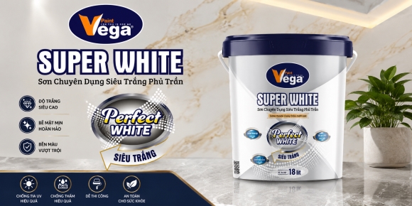 Cách Làm Trần Nhà Trắng Sáng Như Mới | Sơn Trắng Trần SUPER WHITE