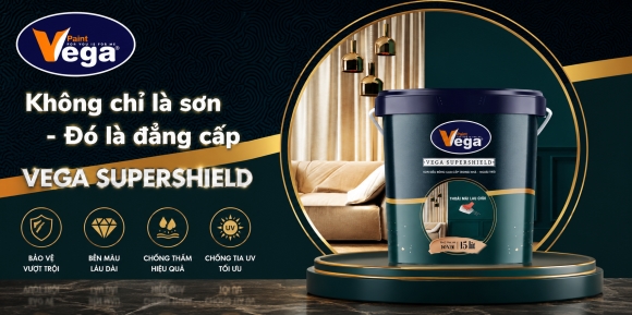 VEGA SUPERSHIELD – Sơn nội thất bóng mịn, dễ lau chùi, bền đẹp vượt trội
